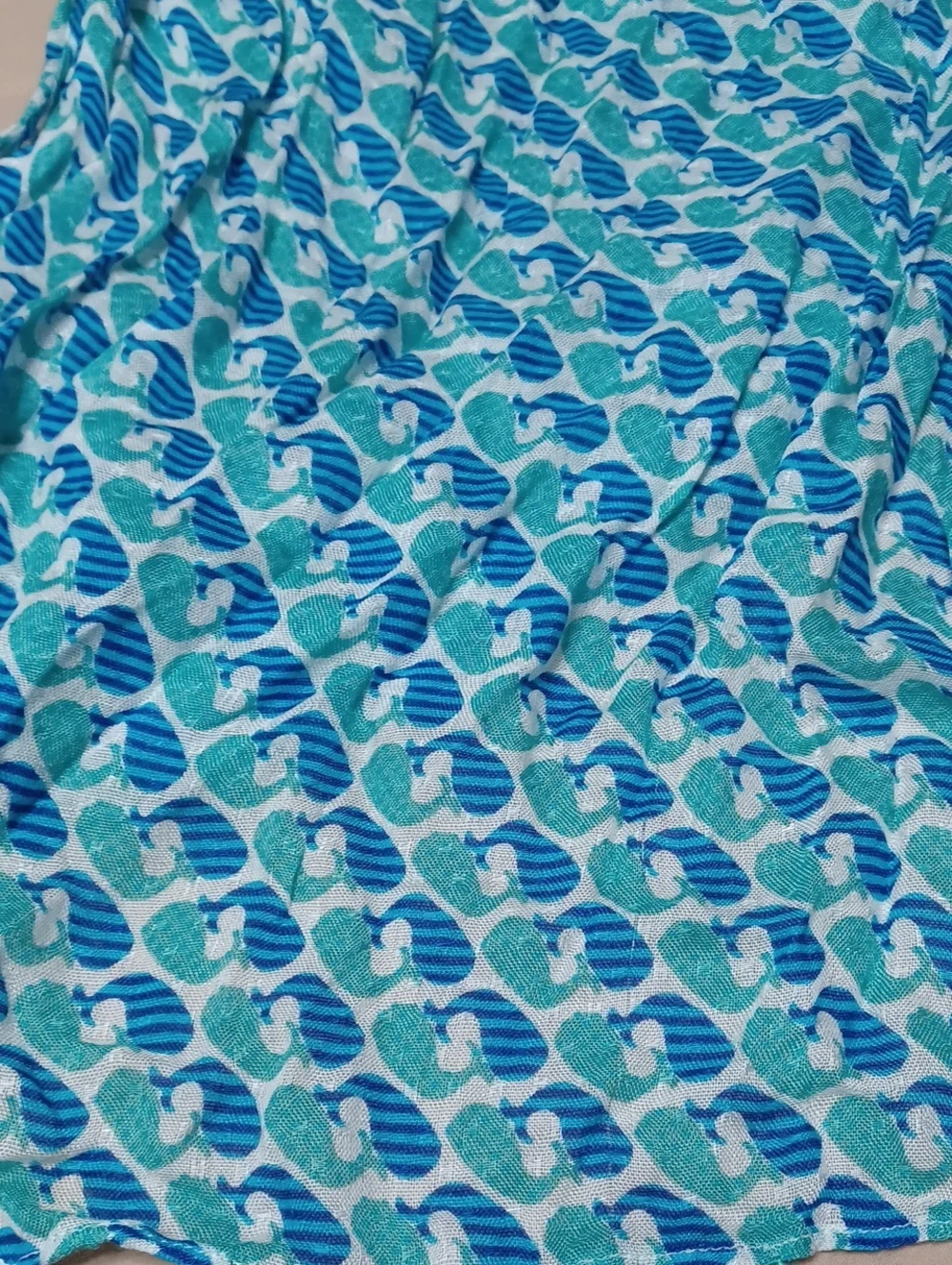 Talbots Blue and Teal Tassel Scarf